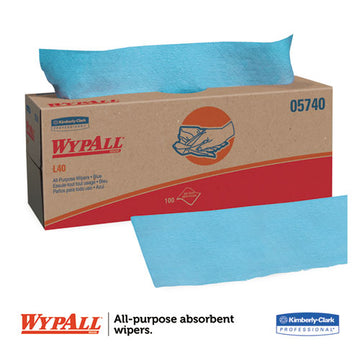 WypAll® L40 Towels, Pop-up Box, Blue, 16 2-5 X 9 4-5, 100-box, 9 Boxes-carton freeshipping - TVN Wholesale